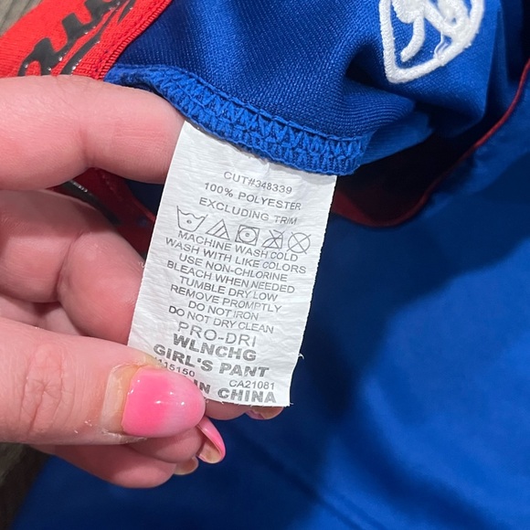 Rawlings Launch Series Fastpitch Softball Pants Pockets Stretch Blue Girls Large - Picture 5 of 6